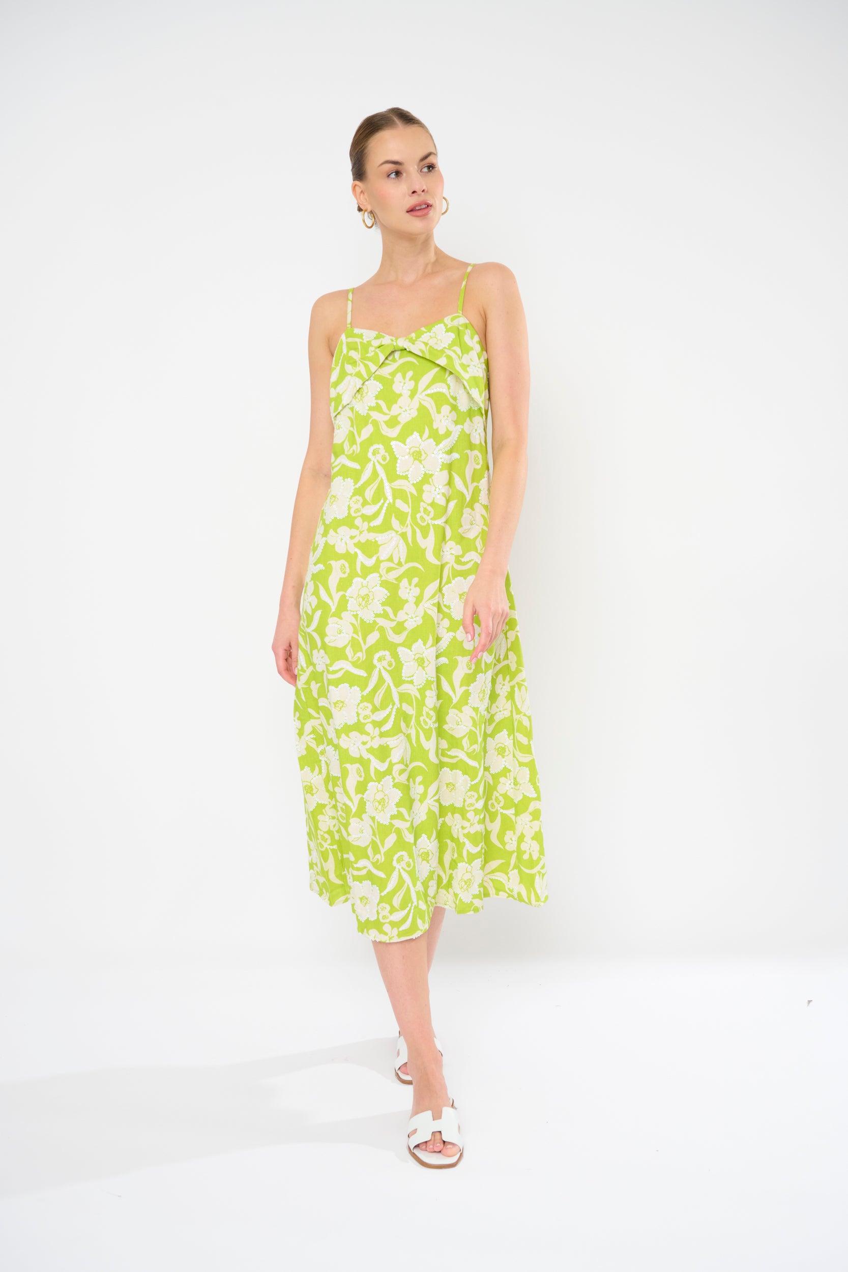 Kienna Dress in Cultured Pearl Green by Flora Bea – Catherine Campbell