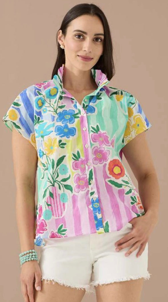 Milly Shirt in Multi Dandelion Daze by Alivia