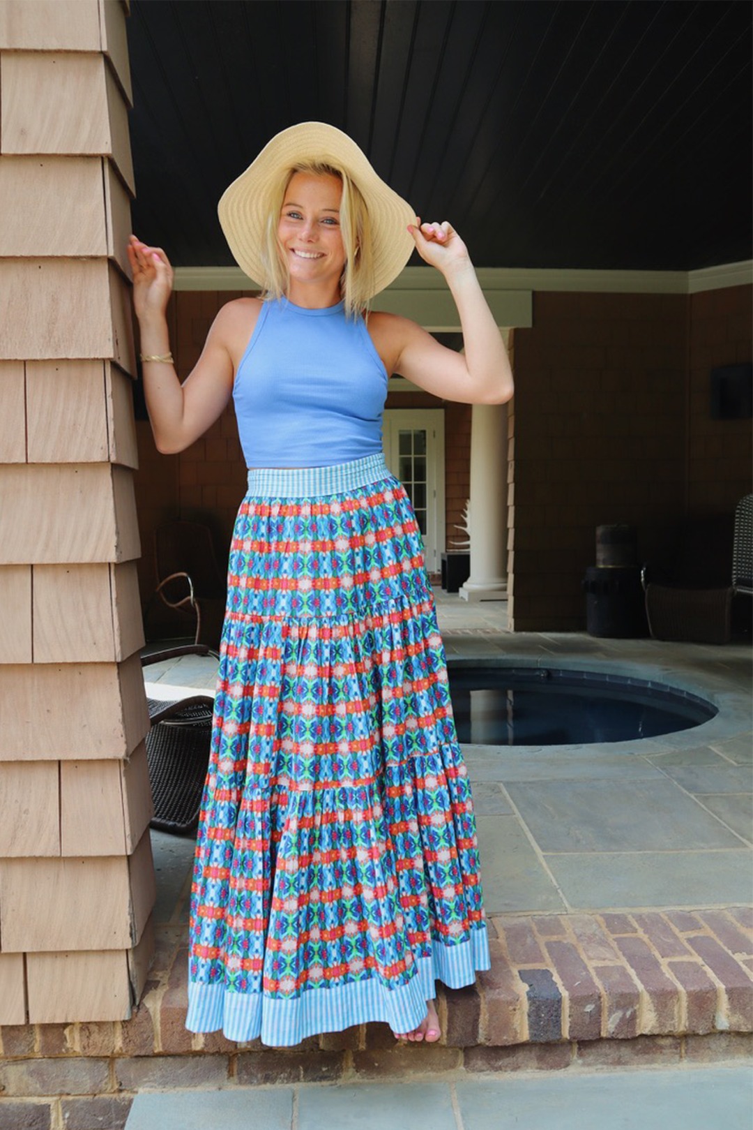 Brooks Avenue Triple Tiered Maxi Skirt