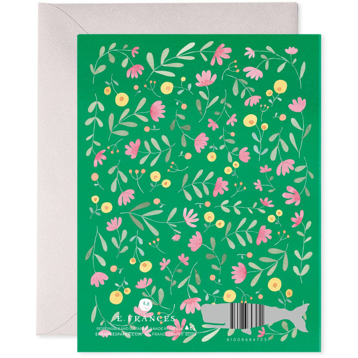 Green Floral Bday | Birthday Greeting Card