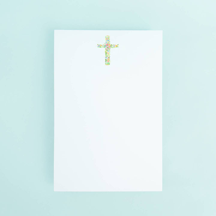 Floral Cross Notepad