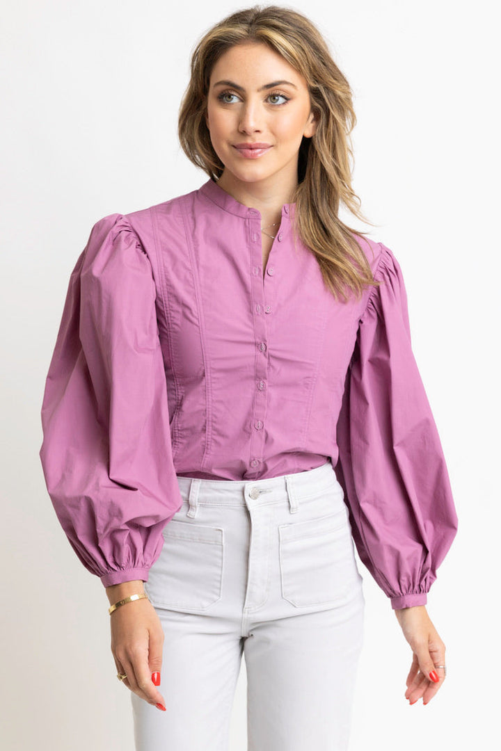 Karlie Poplin Button Top