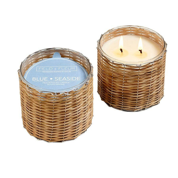 Field + Fleur Blue Seaside 16 oz Candle