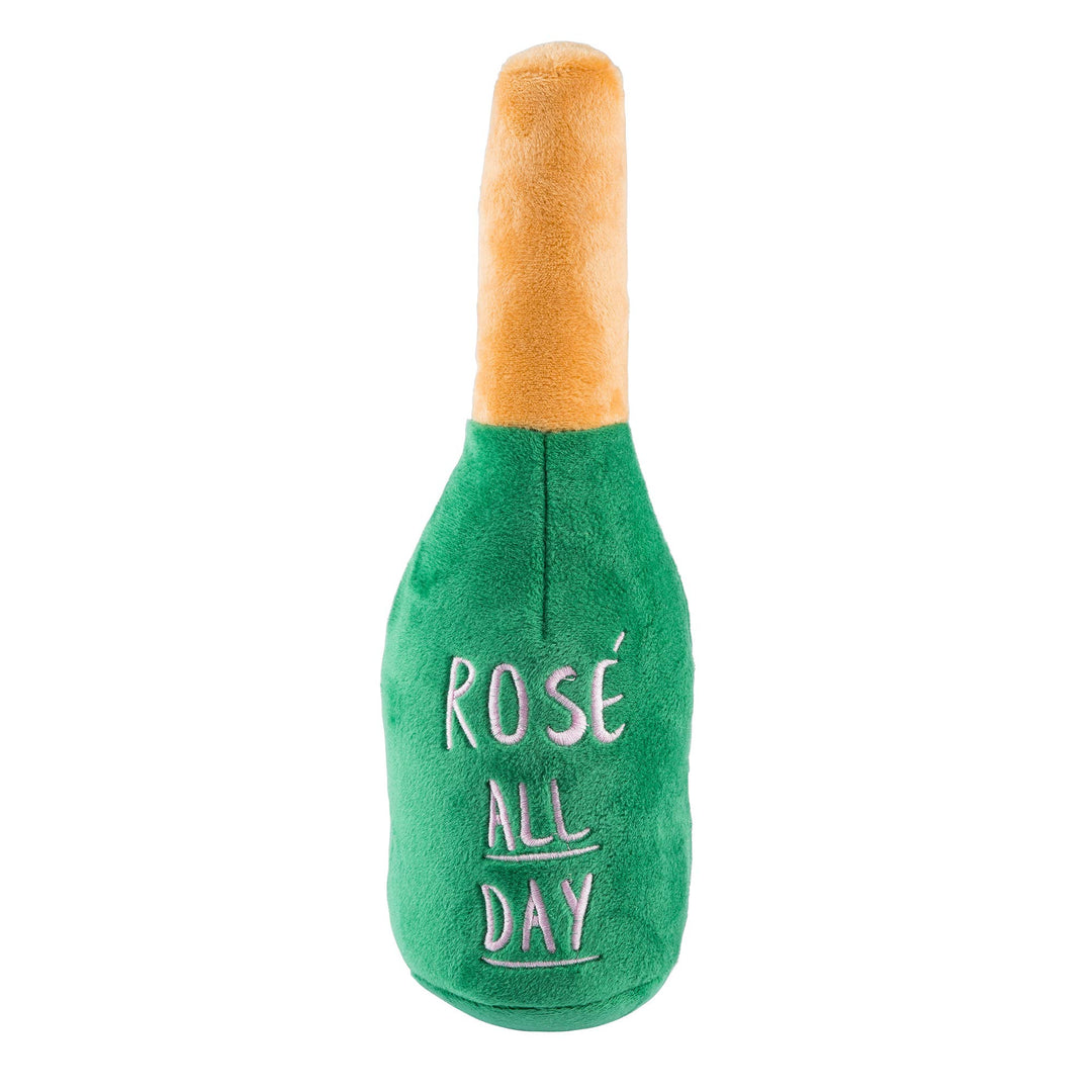 Haute Diggity Dog Woof Clicquot Rose' Champagne Bottle Squeaker Dog Toy: Large