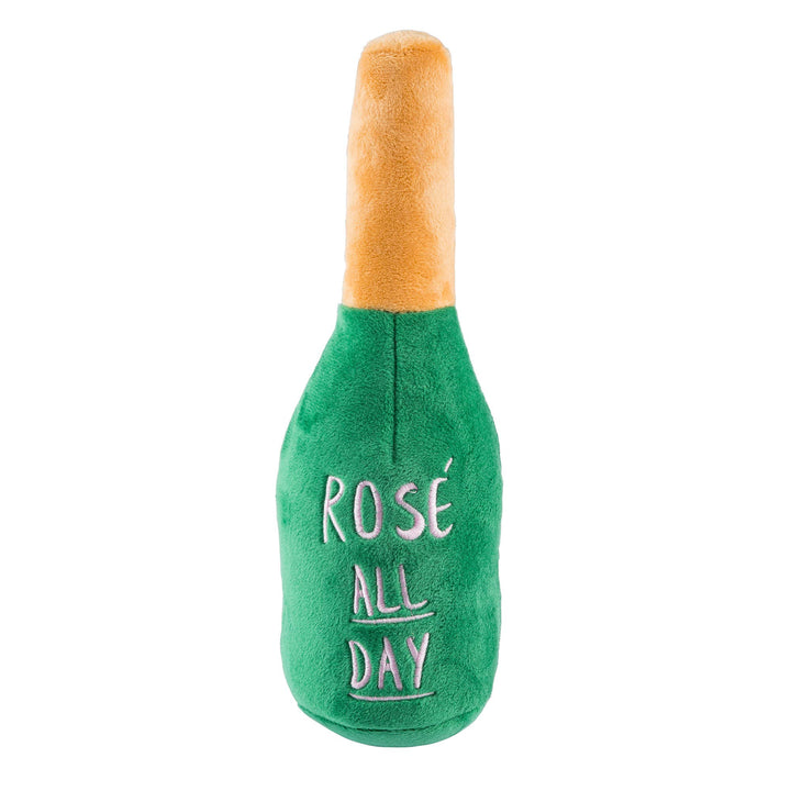 Haute Diggity Dog Woof Clicquot Rose' Champagne Bottle Squeaker Dog Toy: Large