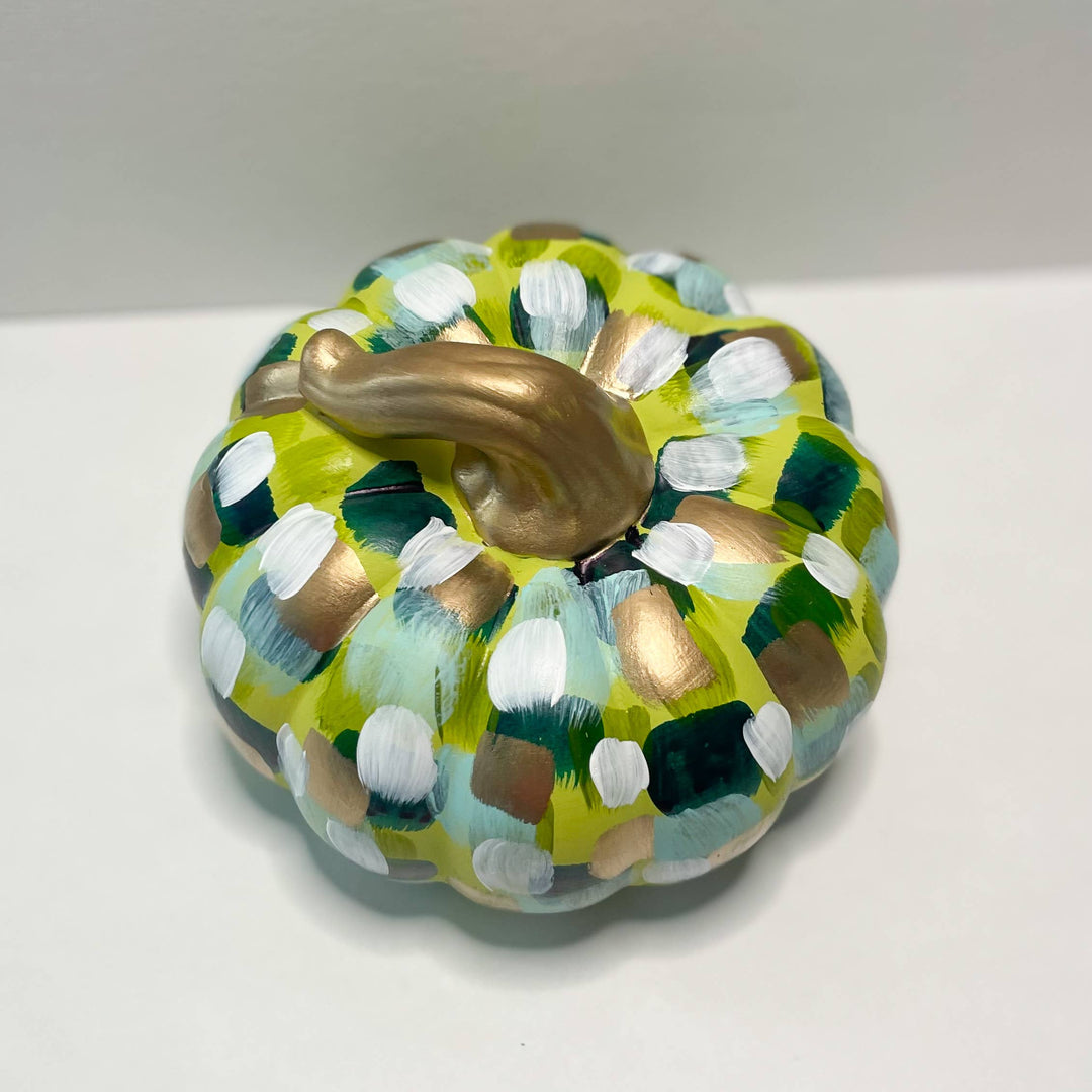 Squatty Green Abstract Pumpkin