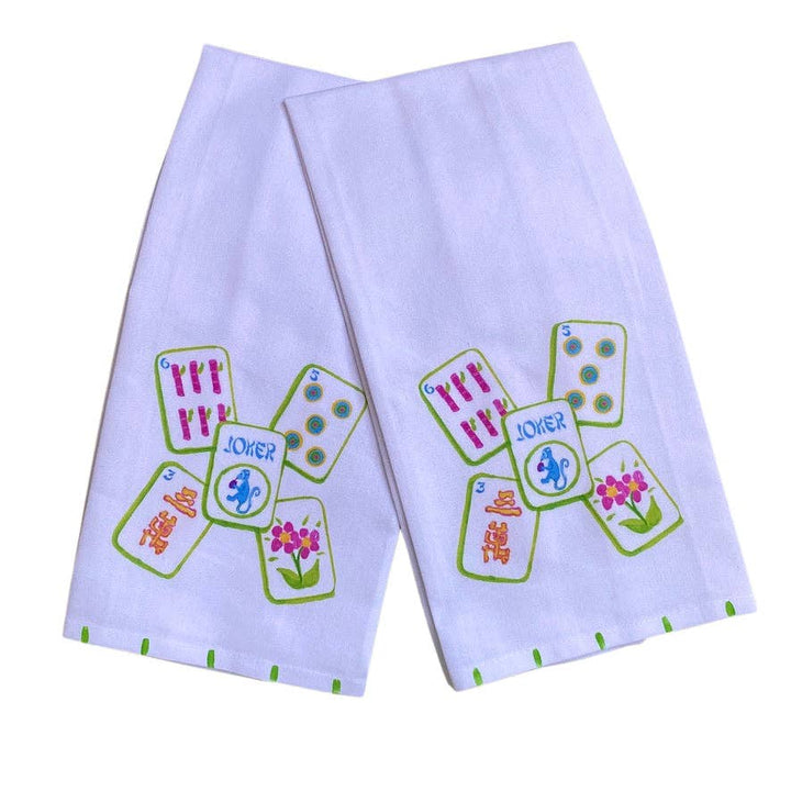 Mahjong Tiles Tea Towel