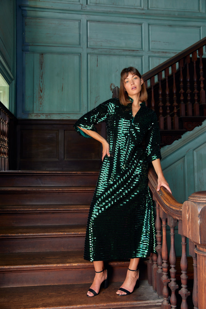 Jerry Dress in Tinsel by Alden Adair Catherine Campbell Jerry Dress in Tinsel by Alden Adair Catherine Campbell