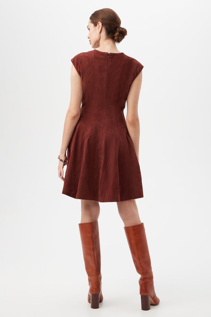 Trina Turk Sabi Dress in Mahogany