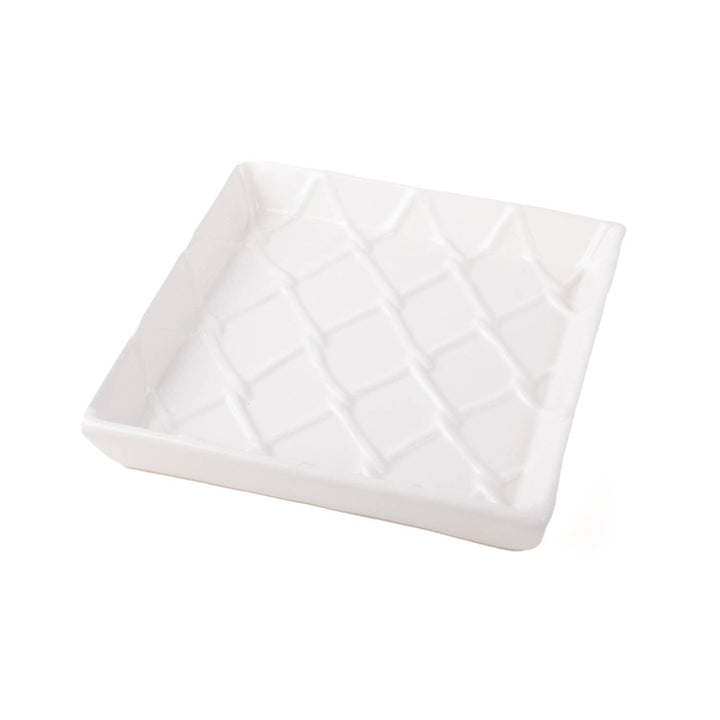 8 Oak Lane White Textured Beverage Napkin Tray