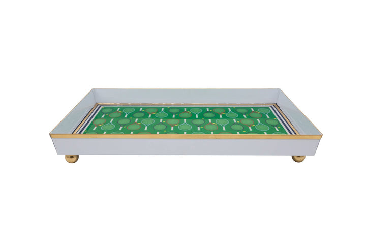 Jaye's Studio Tennis Enameled Oliver Tray 8x12: Green