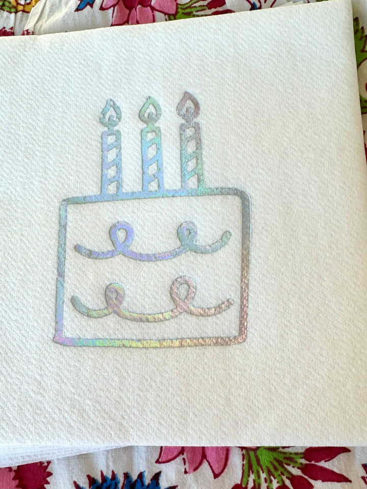 HapBee Paperie Cake Linun Napkins - Holographic