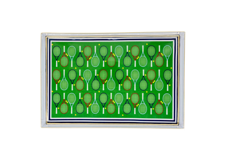 Jaye's Studio Tennis Enameled Oliver Tray 8x12: Green