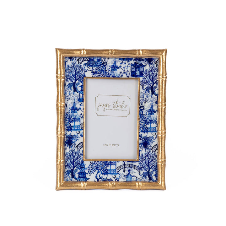 Garden Party Chang Mai Photo Frame: White & Blue / 4 x 6