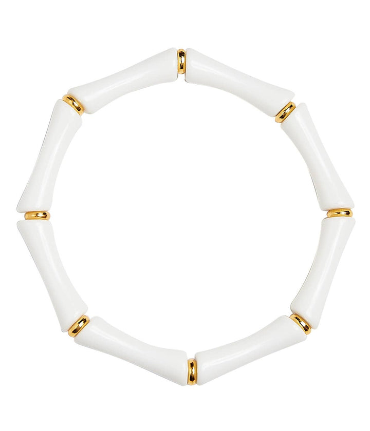 Lucy Bamboo Bracelet: White