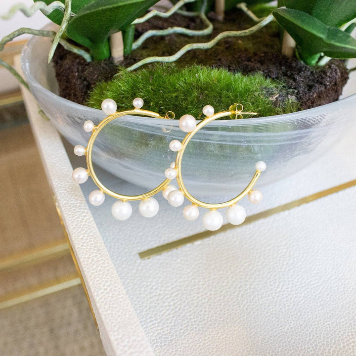 Ever Alice Pearl Hoops | Medium