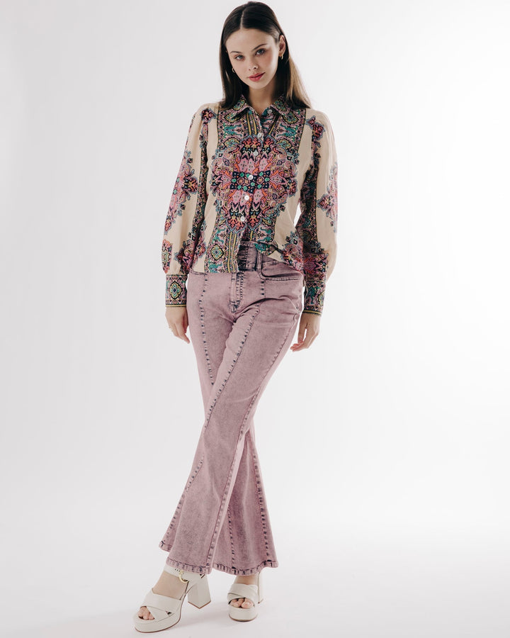 Calla Top in Medallion Print by Love the Label