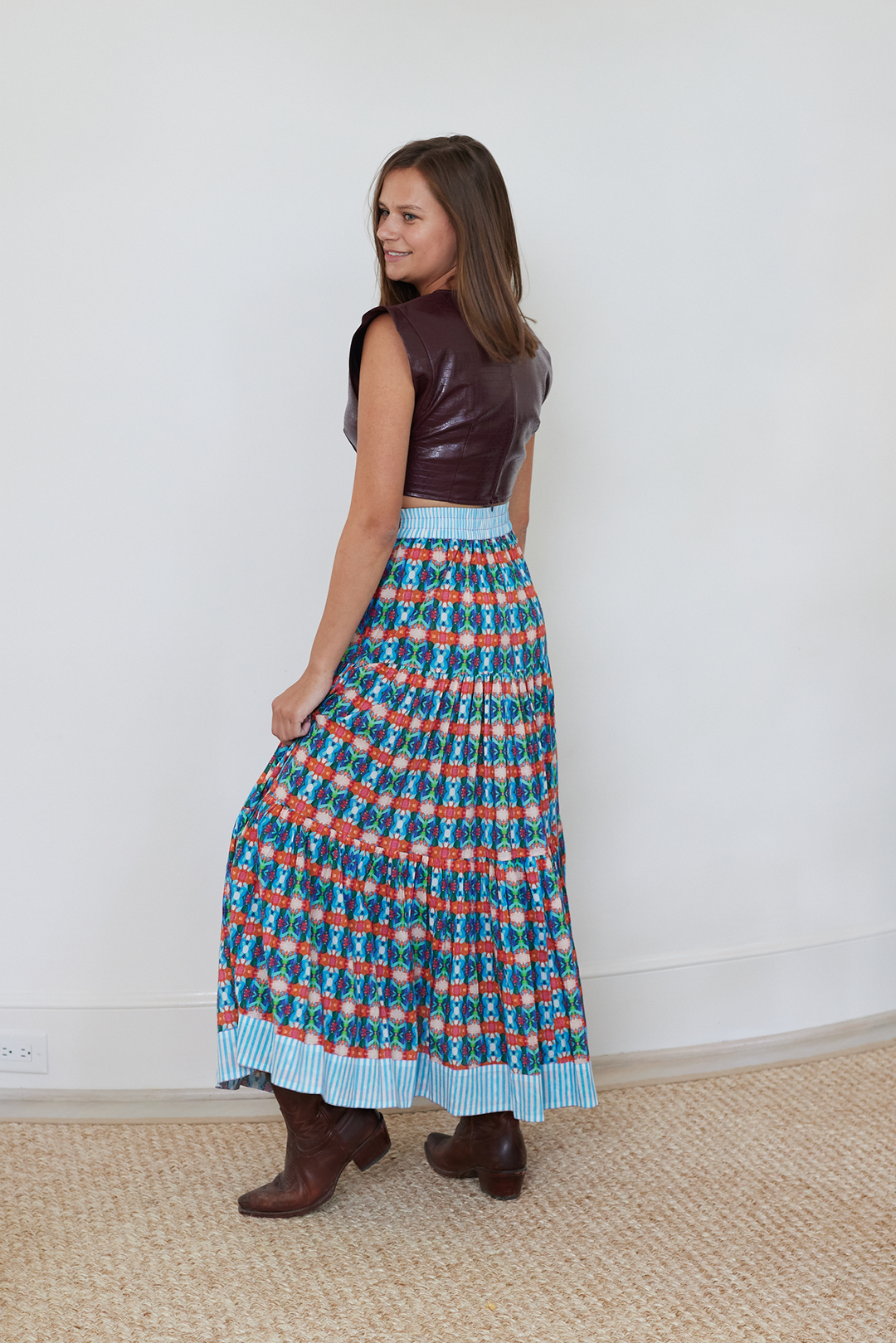 Brooks Avenue Triple Tiered Maxi Skirt