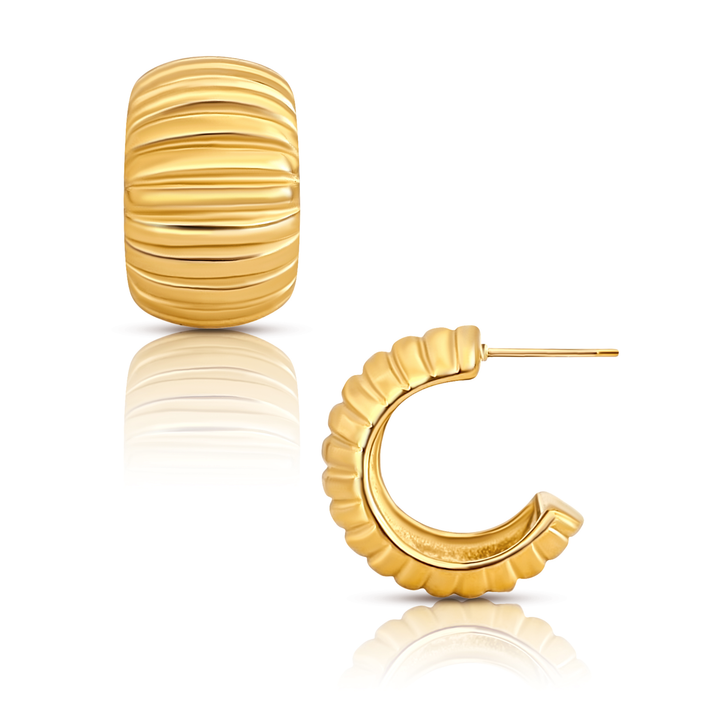 Ellie Vail - Peyton Chunky Hoop Earring: Gold