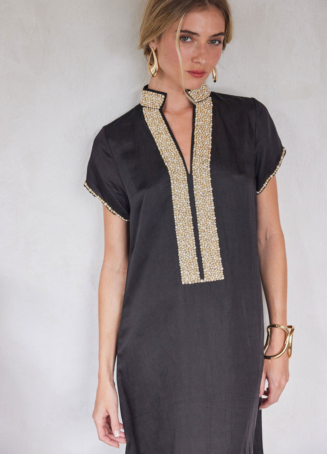 Pearl Cap Sleeve Caftan by Bella Tu