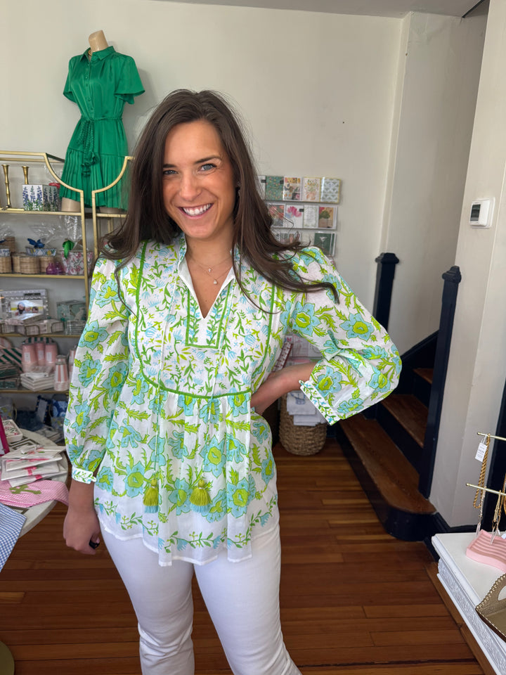 Tulips Peasant Top by Bella tu