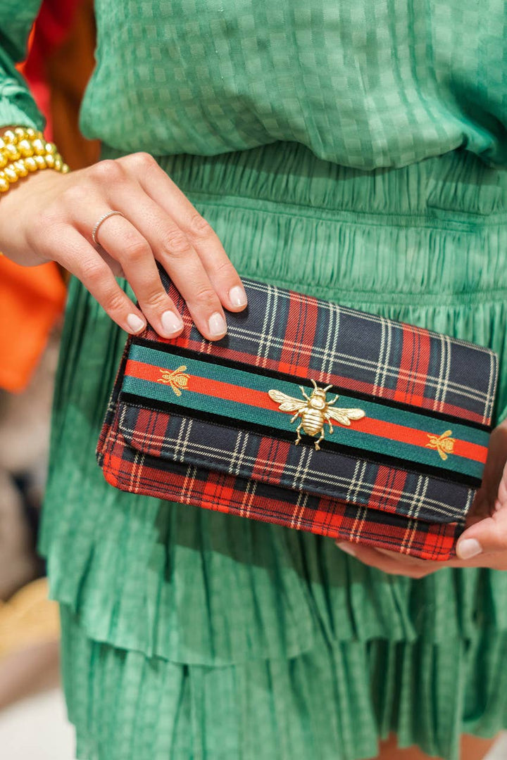 Lisi Lerch Ruby Plaid Clutch