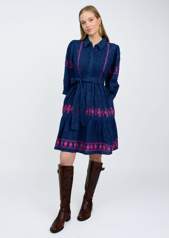 Uncle Frank Medallion Embroidered Dress