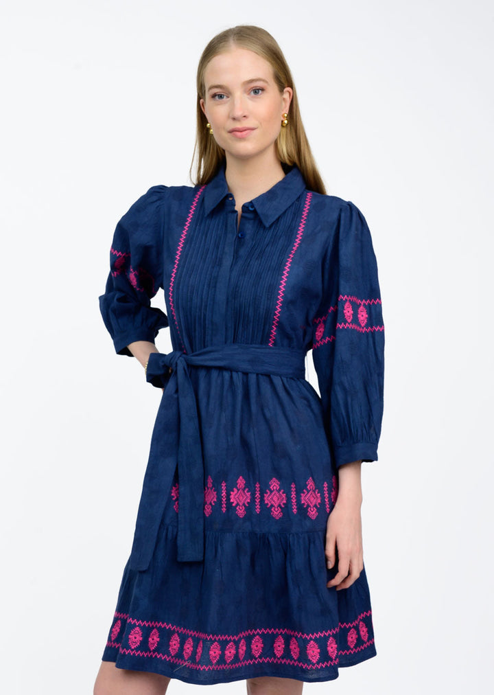 Uncle Frank Medallion Embroidered Dress