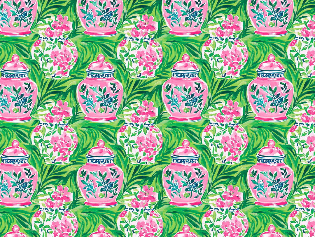 Garden Party Platter in Pink and Green; DecoWare