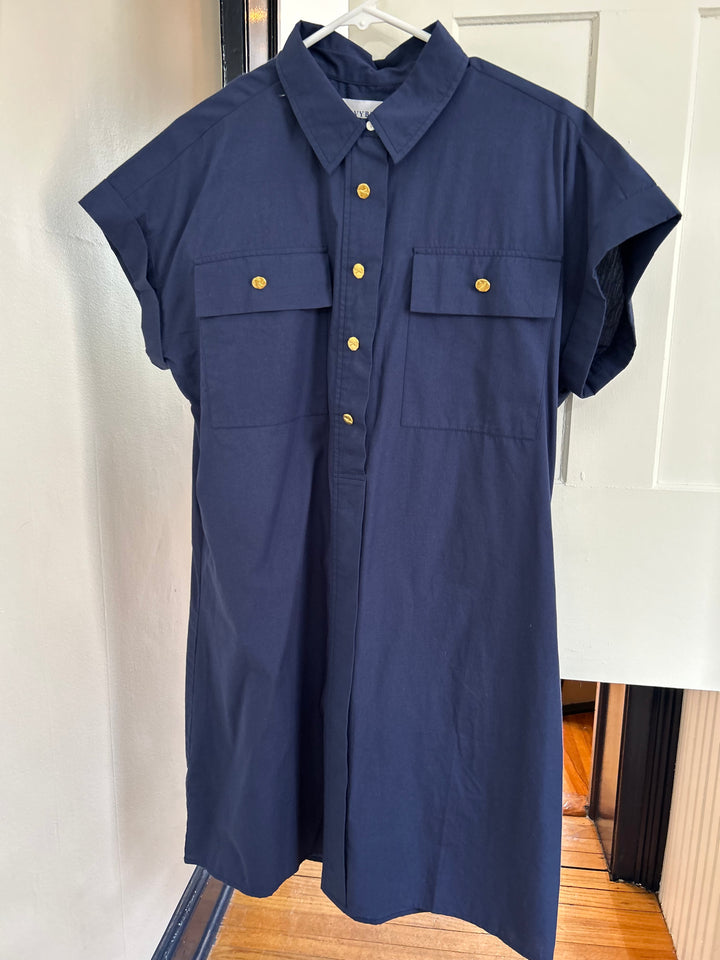 Harper Navy Utility Dress by Navy Bleu