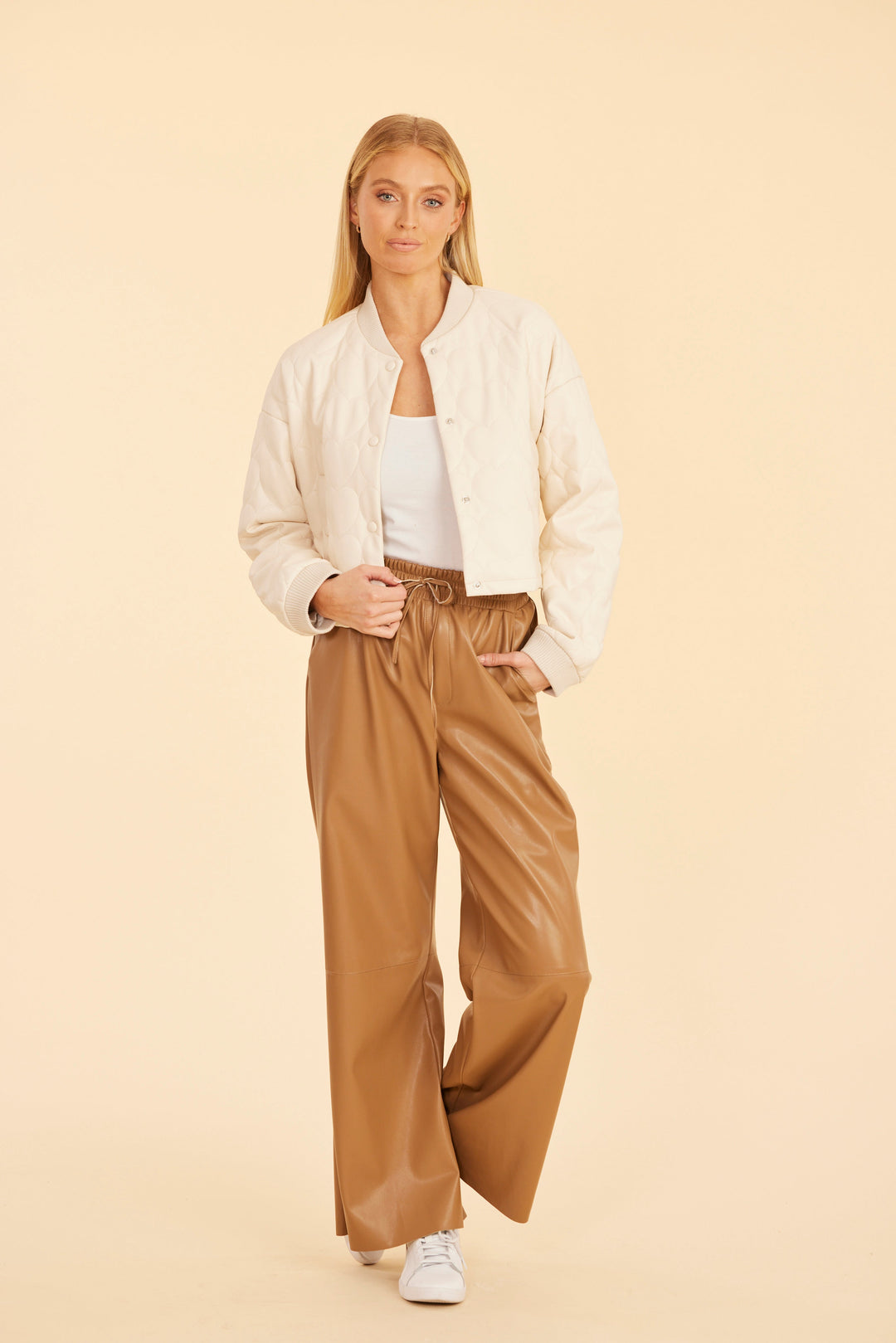 Dolce Cabo Faux Leather Drawstring Pant