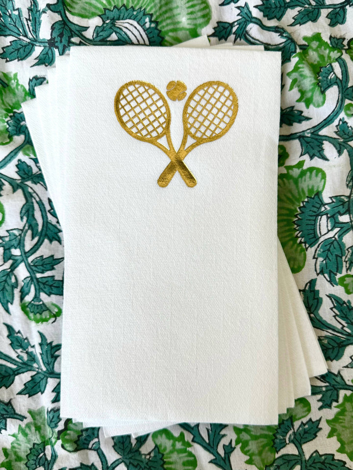 Tennis Racquet Linun Guest Towels/Napkins