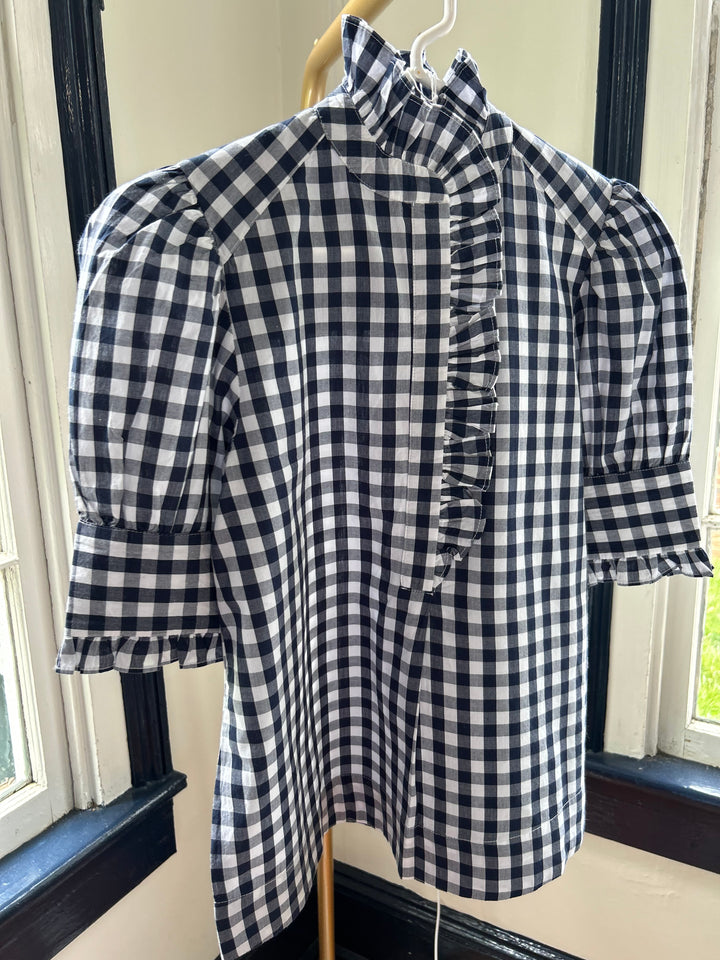 Westport Top in Navy and White Gingham by Navy Bleu