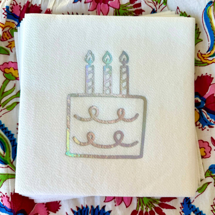 HapBee Paperie Cake Linun Napkins - Holographic