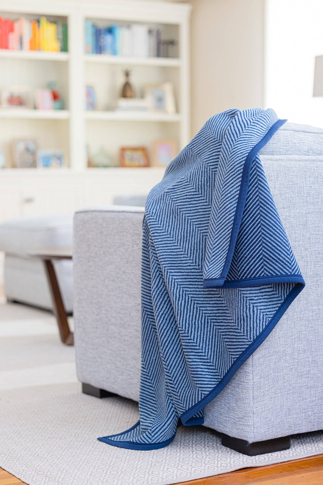 ChappyWrap Harborview Herringbone Navy Blanket