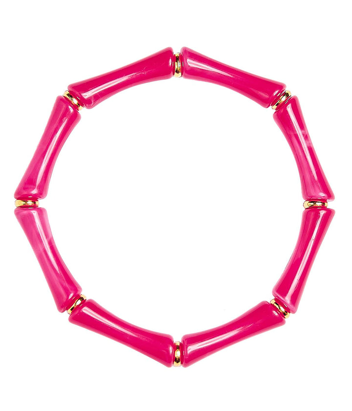 Lucy Bamboo Bracelet: Hot Pink