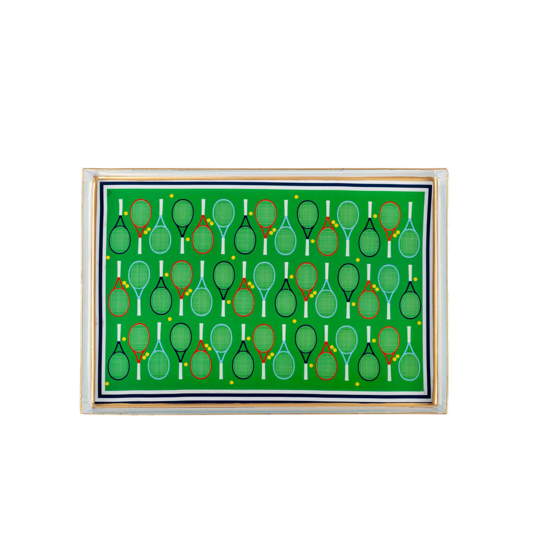 Jaye's Studio Tennis Enameled Oliver Tray 8x12: Green