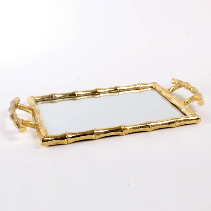 8 Oak Lane Gold Bamboo Vanity Tray