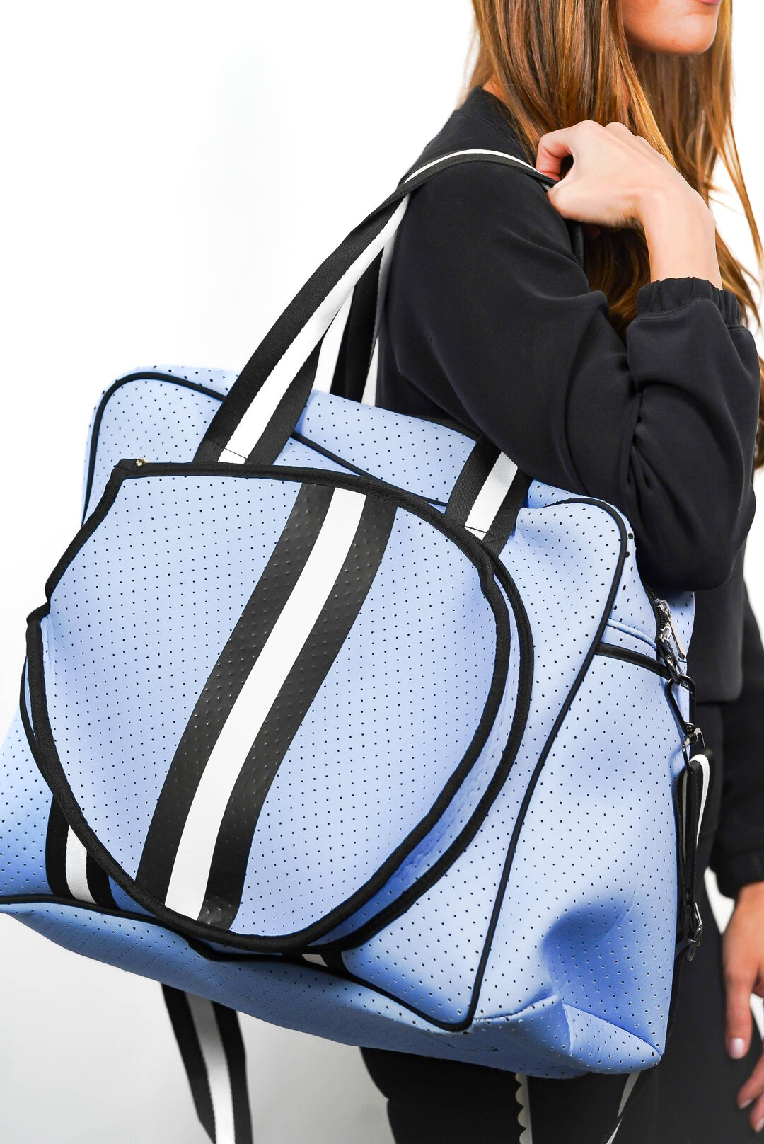 Baby Blue & Navy Tennis Bag By Parker & Hyde