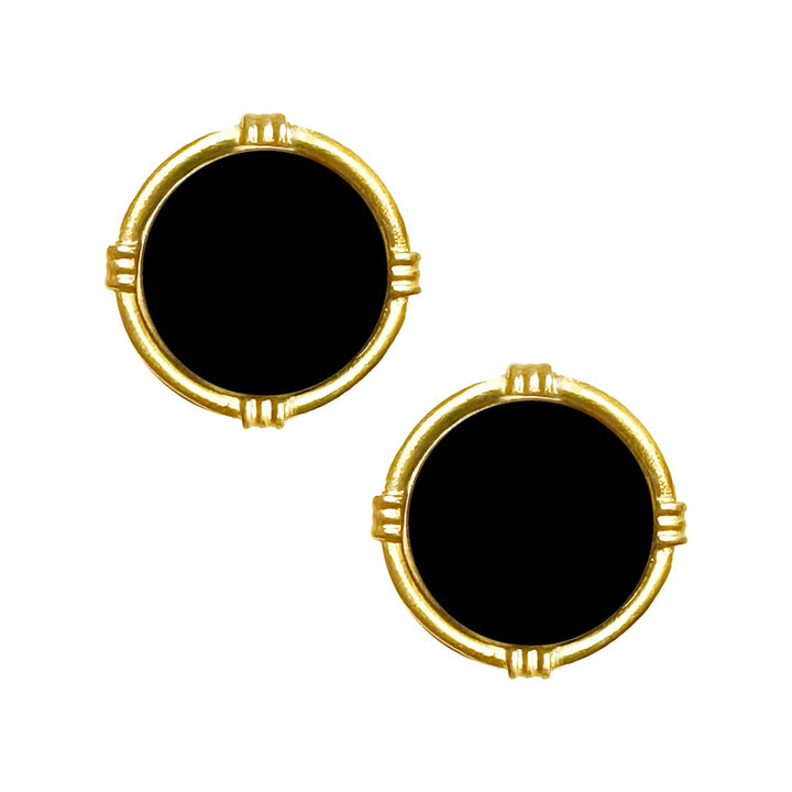 Susan Shaw Ida Stud Earrings - Black Onyx