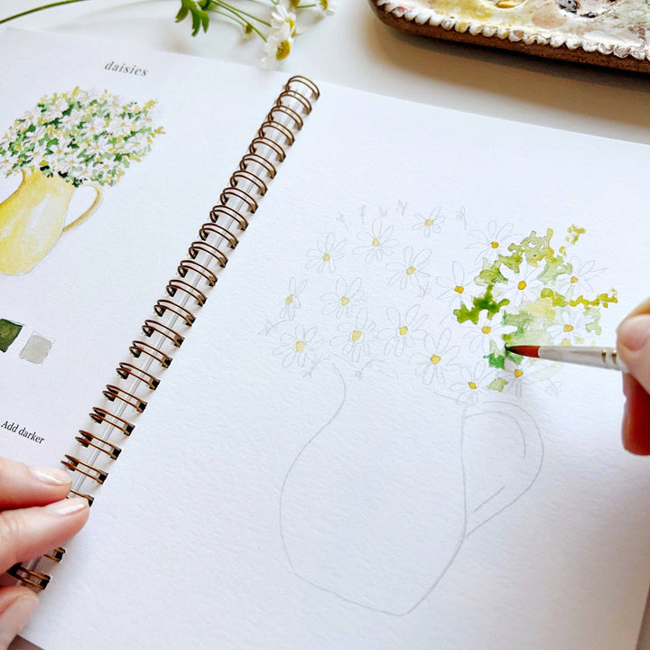 Flowers watercolor workbook