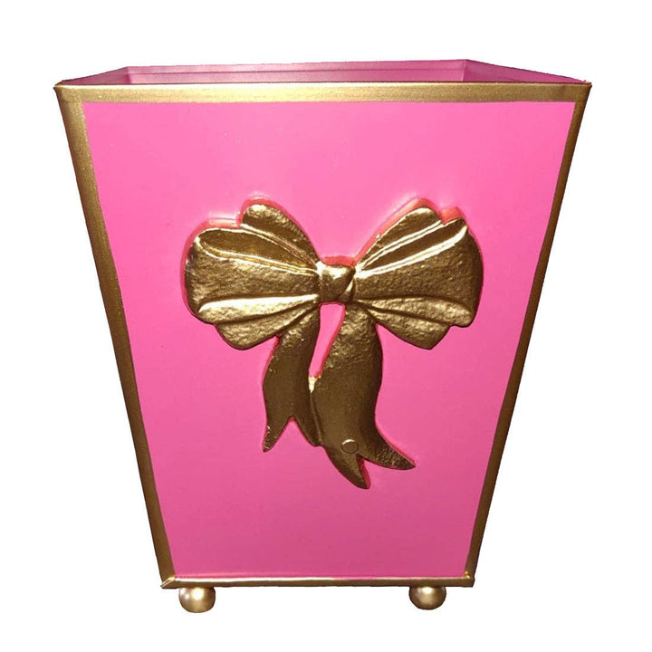 Regency Bow Square Cachepot Planter 6: Pink