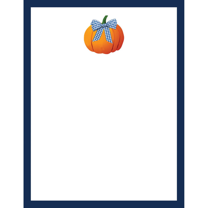 4.25 x 5.5 Pumpkin with Gingham Bow Notepad