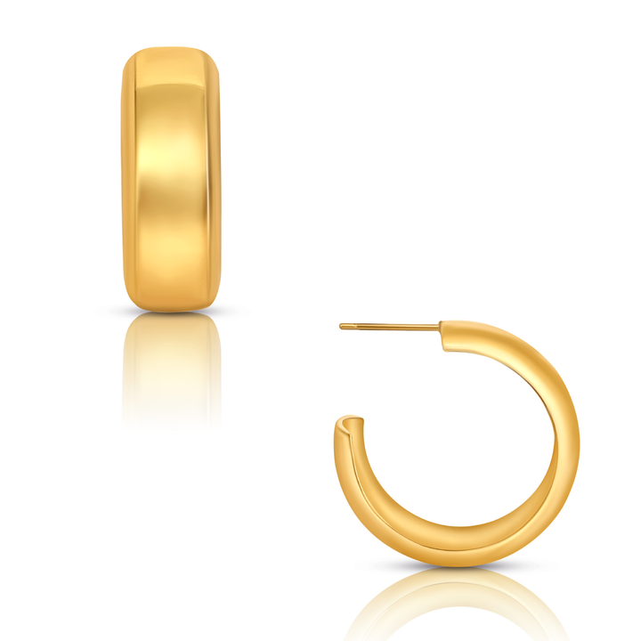 Ellie Vail - Cosa Medium Hoop Earring: Gold