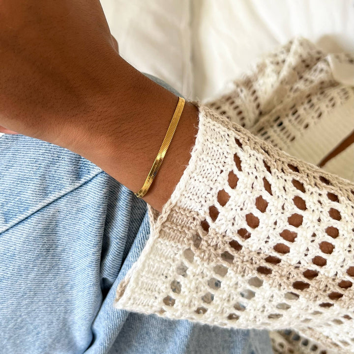 Ellie Vail - Nic Herringbone Chain Bracelet