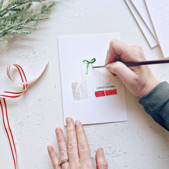 Christmas cheer paintable notecard