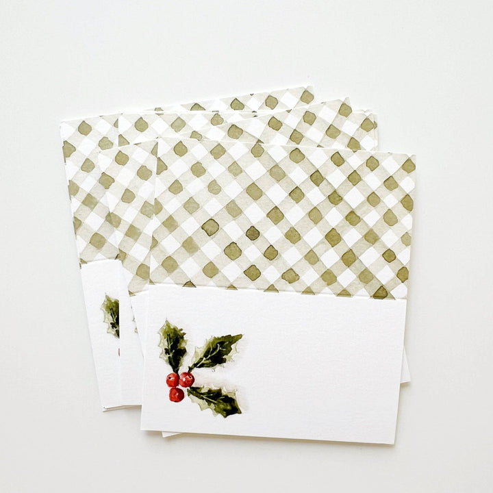 Emily Lex Holly berry place cards