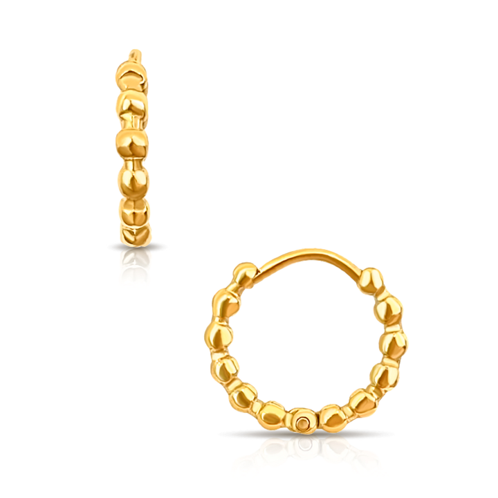 Ellie Vail - Lamora Beaded Mini Hoop Earring: Gold