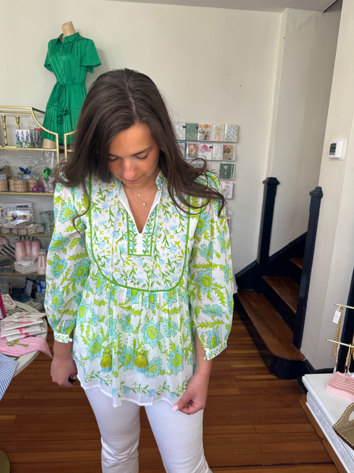 Tulips Peasant Top by Bella tu