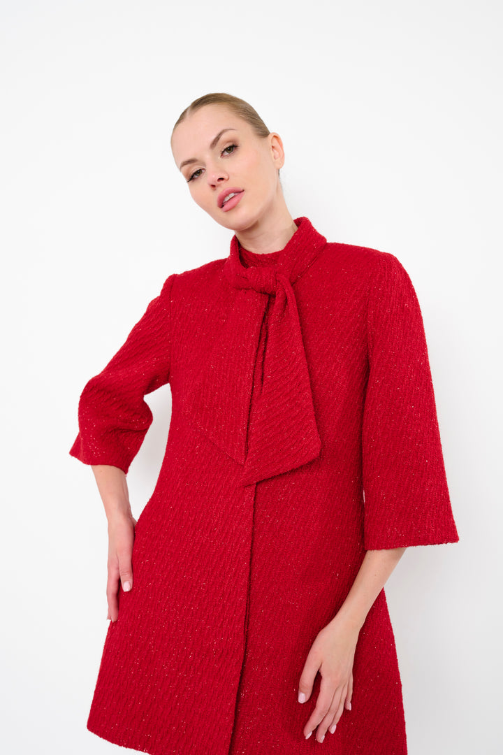 Flora Bea Gracelee Coat in Candy Cane Red